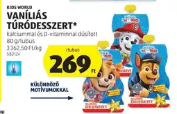 ALDI KIDS WORLD VANÍLIÁS TÚRÓDESSZERT ajánlat