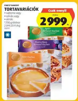 ALDI Finest Bakery Tortavariációk ajánlat