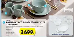 ALDI CROFTON Porcelán Tányér- vagy Bögrekészlet, 2 darabos ajánlat