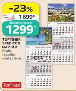 Auchan TopTimer naptár ajánlat