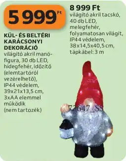 Auchan világító akril tacsó ajánlat