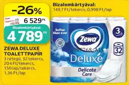 Auchan Zewa deluxe toalettpapír ajánlat