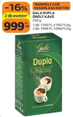 Auchan Gala dupla örölt kávé ajánlat