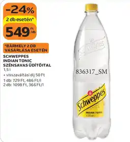 Auchan Schweppes indian tonic ajánlat