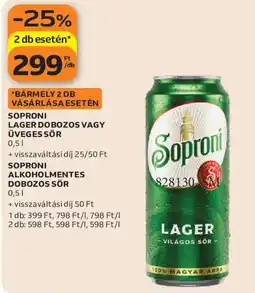 Auchan Soproni lager sör ajánlat