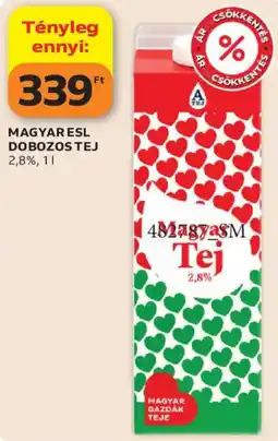 Auchan Magyar Esl dobozos tej ajánlat