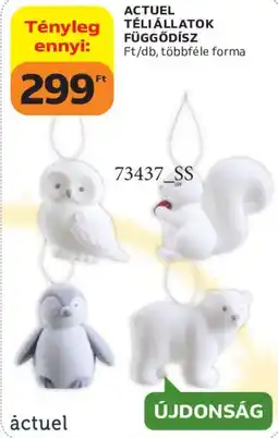 Auchan Actuel téli állatok függődísz ajánlat