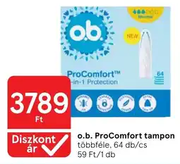 Tesco o.b. procomfort tampon ajánlat