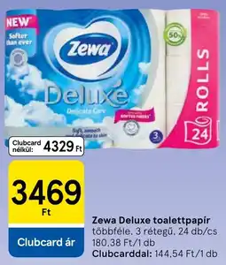 Tesco Zewa deluxe toalettpapír ajánlat