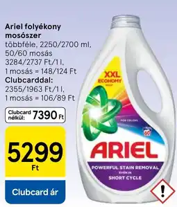 Tesco Ariel folyékony mosószer ajánlat