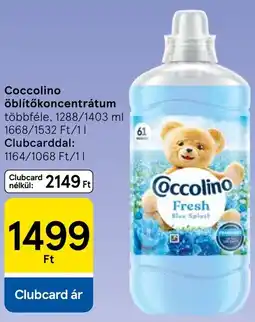 Tesco Coccolino öblítőkonzcentrátum ajánlat