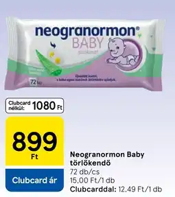 Tesco Neogranormon baby törölkendő ajánlat