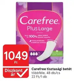 Tesco Carefree tisztasági betét ajánlat