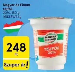 Tesco Magyar és Finom tejföl ajánlat
