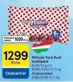 Tesco Pöttys Túró Rudi ajánlat