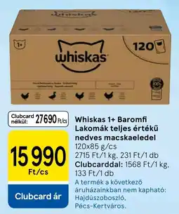 Tesco Whiskas baromfi ajánlat