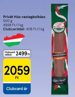 Tesco Privát Hús vastagkolbász ajánlat