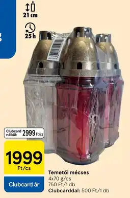 Tesco Temetői mécses ajánlat