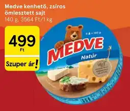 Tesco Medve kenhető, zsíros ömlesztett sajt ajánlat