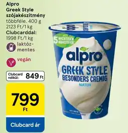 Tesco Alpro szójakészítmény ajánlat