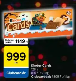 Tesco Kinder Cards ajánlat