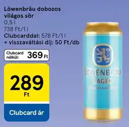 Tesco Lowenbrau dobozos vilagos sor ajánlat