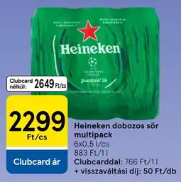 Tesco Heineken dobozos sör multipack ajánlat