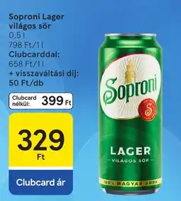 Tesco Soproni lager ajánlat