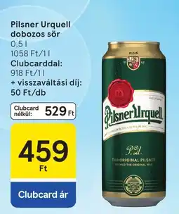 Tesco Pilsner Urquell dobozos sör ajánlat