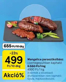 Tesco Mangalica parasztkolbász ajánlat
