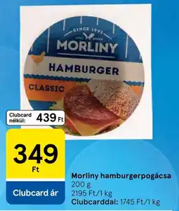 Tesco Morliny hamburgerpogácsa ajánlat