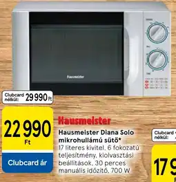 Tesco Hausmeister mikrohullámú sütő ajánlat