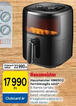 Tesco Hausmeister forrólevegős sütő ajánlat
