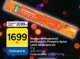 Tesco starbucks nespresso kompatibilis pumpkin spice latte kávékapszula ajánlat