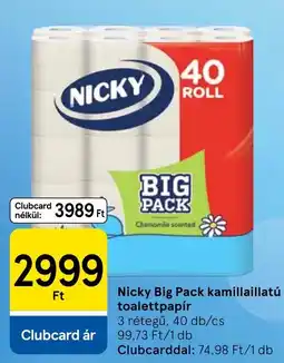 Tesco Nicky big pack toalettpapír ajánlat