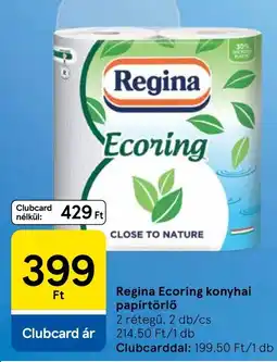 Tesco Regina Ecoring konyhai papírtörlő ajánlat