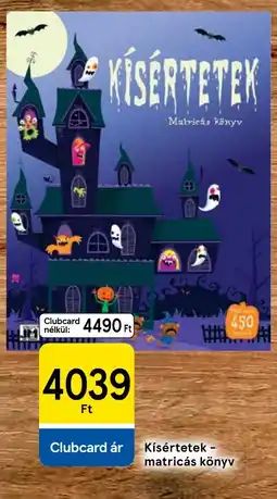 Tesco Kísértetek - matricás könyv ajánlat