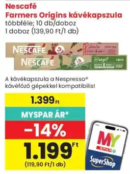 Spar Market Nescafe farmers origins kávékapszula ajánlat