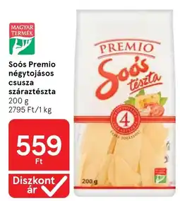 Tesco Soós Premio négytojásos csusza száraztészta ajánlat