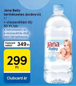 Tesco Jana Baby természetes ásványvíz ajánlat
