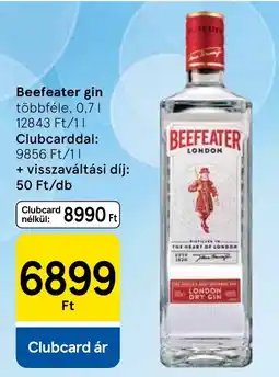 Tesco Beefeater gin ajánlat