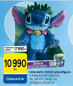 Tesco Stitch interaktív plüssfigura ajánlat