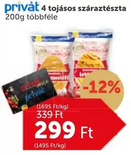 PRIVÁT privát 4 tojásos száraztészta ajánlat