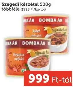 PRIVÁT Bombáár készétel ajánlat