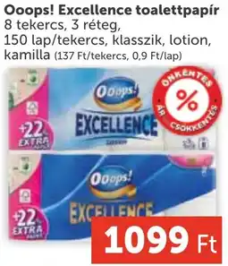 PRIVÁT Ooops! excellence toalettpapír ajánlat
