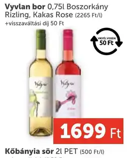 PRIVÁT Vyvlan bor ajánlat