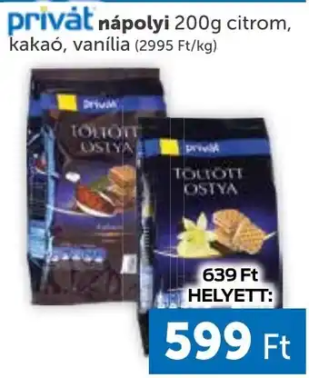 Privát töltött ostya