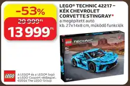 Auchan LEGO TECHNIC 42217 – KÉK CHEVROLET CORVETTE STINGRAY ajánlat