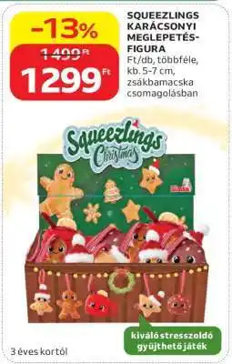 Auchan Squeezlings Karácsonyi Meglepetés-Figura ajánlat