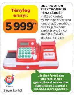 Auchan ONE TWO FUN ELEKTRONIKUS PÉNZTÁRGÉP ajánlat